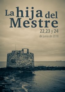 Cartel de la-hija-del-mestre-donde se ve un faro a lo lejos