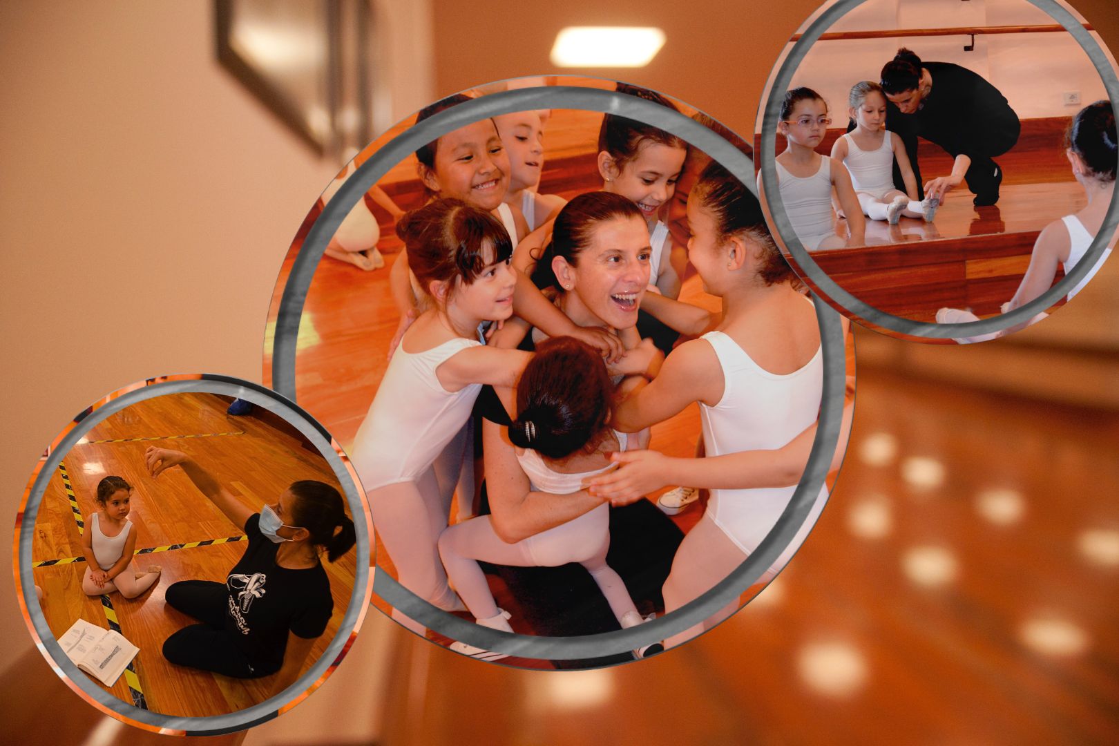 Sandra Santa Cruz, profesora y directora del Centro de Danza Sandra Santa Cruz con su alumnado de Predanza